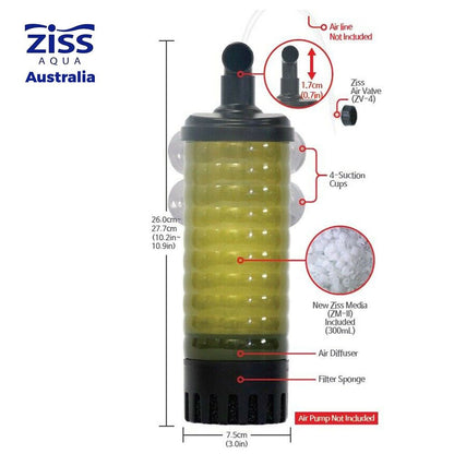 Ziss Aqua Aquarium Fish Bubble Bio Media Filter ZB-300F (Large)